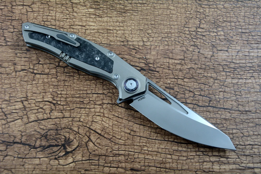 VENOM Folding Pocket Knives M390 Blade Titanium Carbon Fiber Handle for Gift Collection Maverick