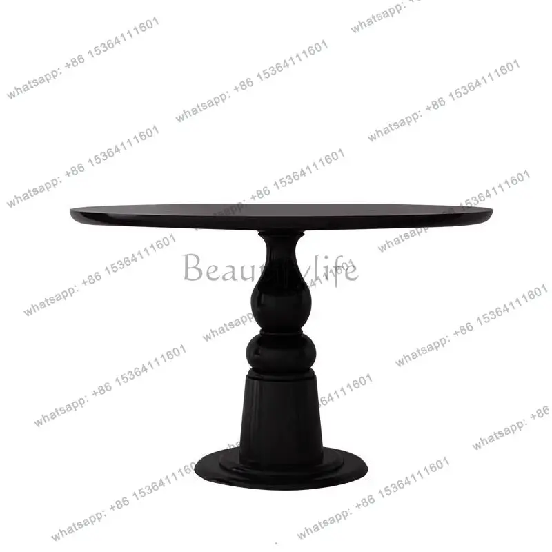 PG Nordic four-leaf clover round table American solid wood dining table and chair combination French creative round dining table