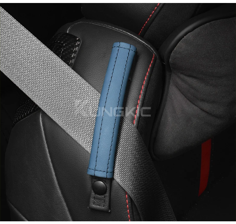 Für Toyota GR86 ZN8 Subaru BRZ ZD8 2021 2022 2023 2024 2025 Sicherheitsgurtpolster-Abdeckungssatz PU-Leder-Innenausstattung 2 STÜCKE – Detail 9