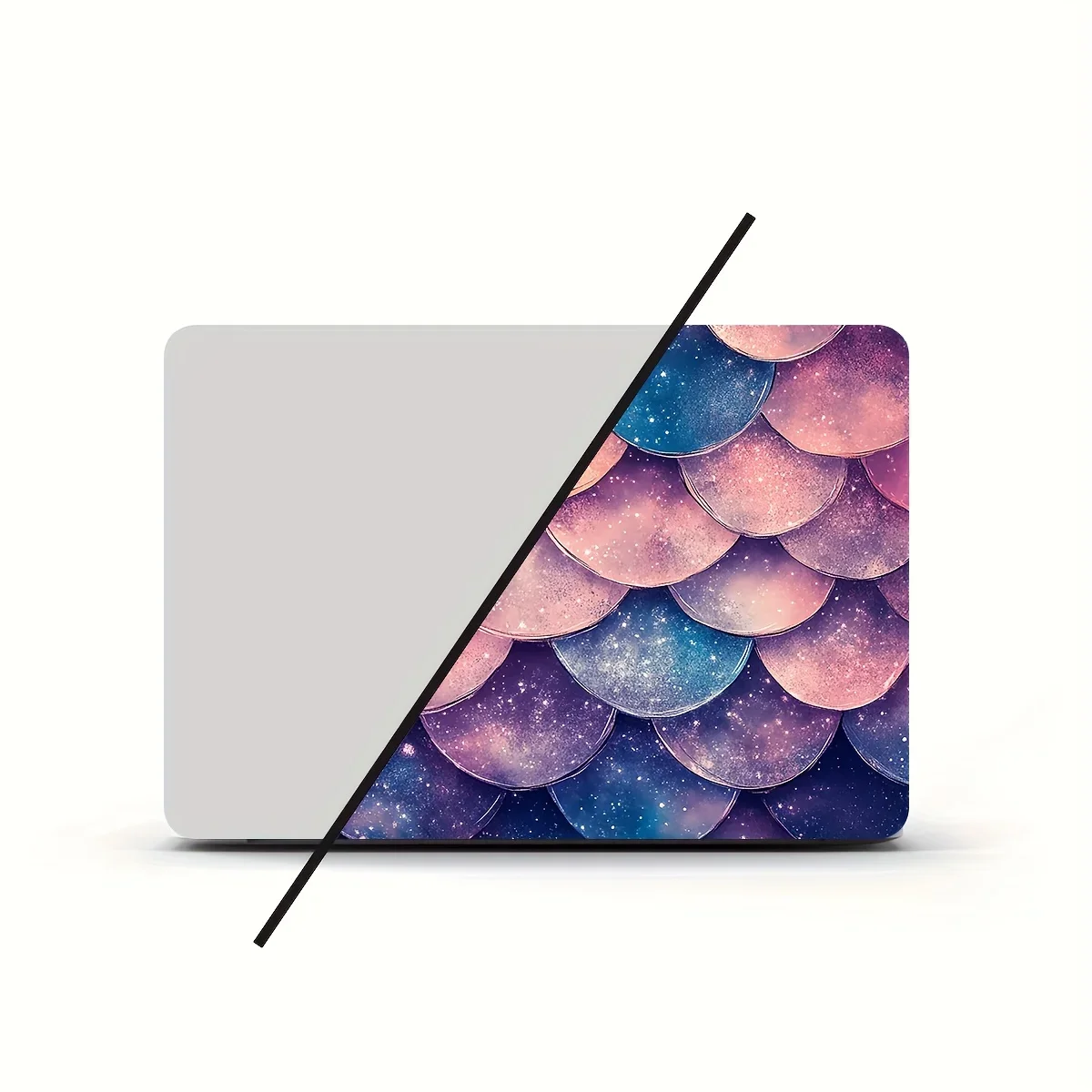 Vinyl Dragon Scale Laptop Light Beige Sticker 2 Pieces Set Scratch Resistant DIY Art Case Universal Laptop Decal Stickers