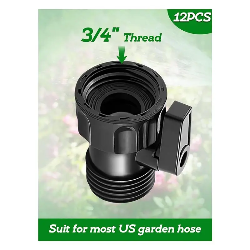 RABIT AS59~ 24 Pack 3/4Inch Garden Hose Shut Off Valve- Standard Water Shutoff Valve Shut-Off Ball Valve Thread Connector