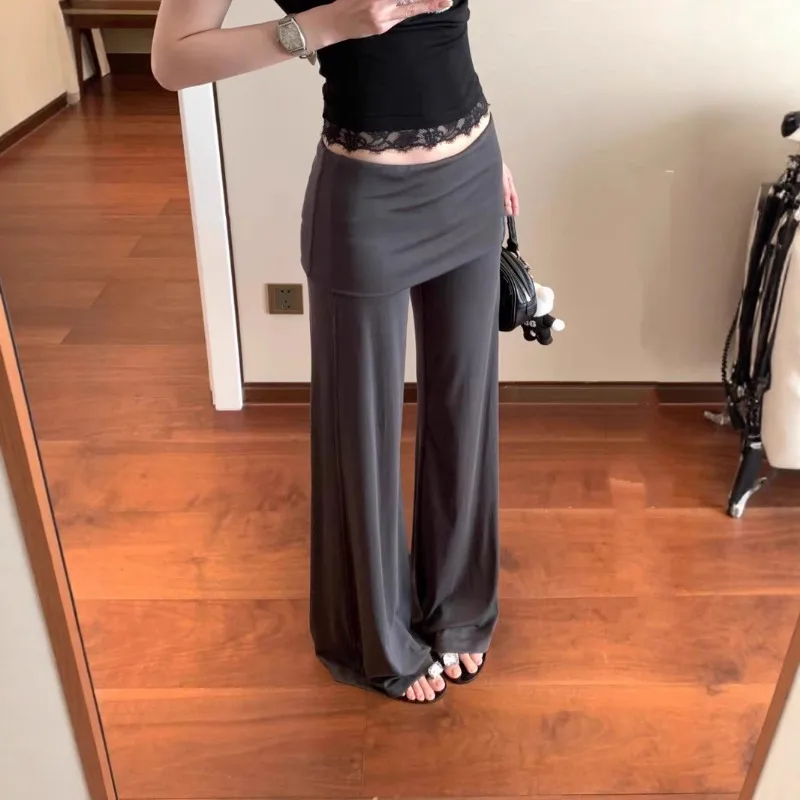 

This Summer, Women's Thin, Drape, Floor-length Pants with A Loose-fitting, Casual, Low-waist Design Fashion and Personality
