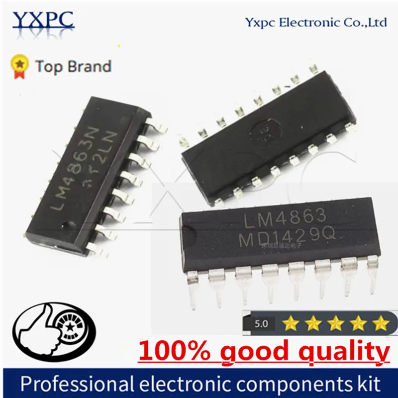 10pcs LM4863D DIP16 LM4863S LM4863M LM4863 SOP16 Chips