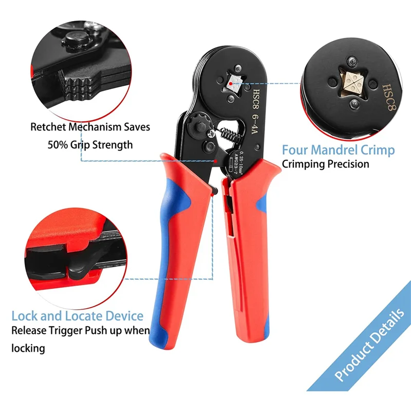 كماشة الأسلاك لأدوات العقص مرة واحدة - 2500 قطعة من حلقات الأسلاك مع مجموعة كماشة المكشكش للكهربائيين، أدوات سقاطة قابلة للتعديل #3