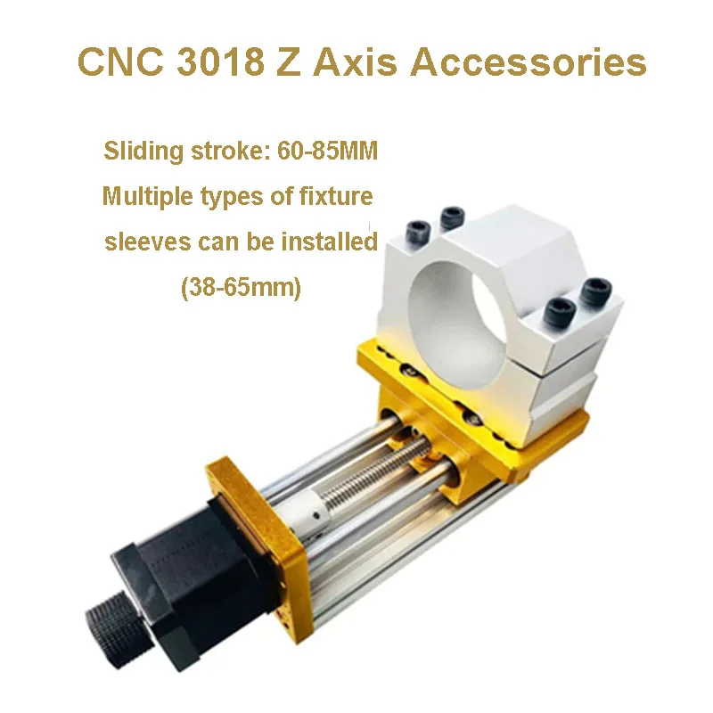 52mm Aluminum Sliding Table Engraving Machine Accessory CNC 3018 Z-axis Module Apply Nema17/52 42/57 Stepper Motor Spindle Hole