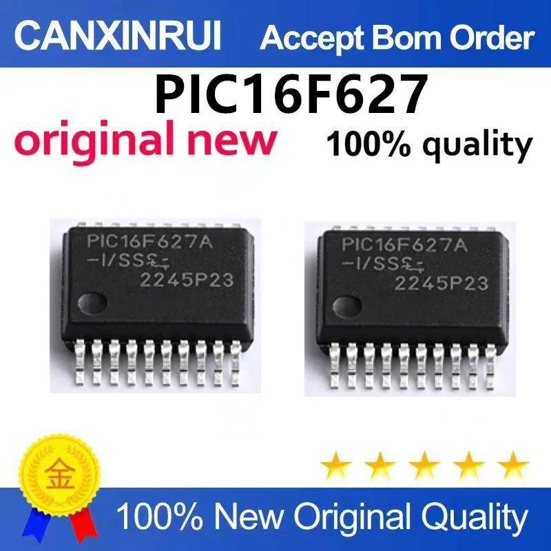 (5pcs-100pcs)Brand new original PIC16F627A-I/P package DIP-18 direct insertion 8-bit microcontroller chip