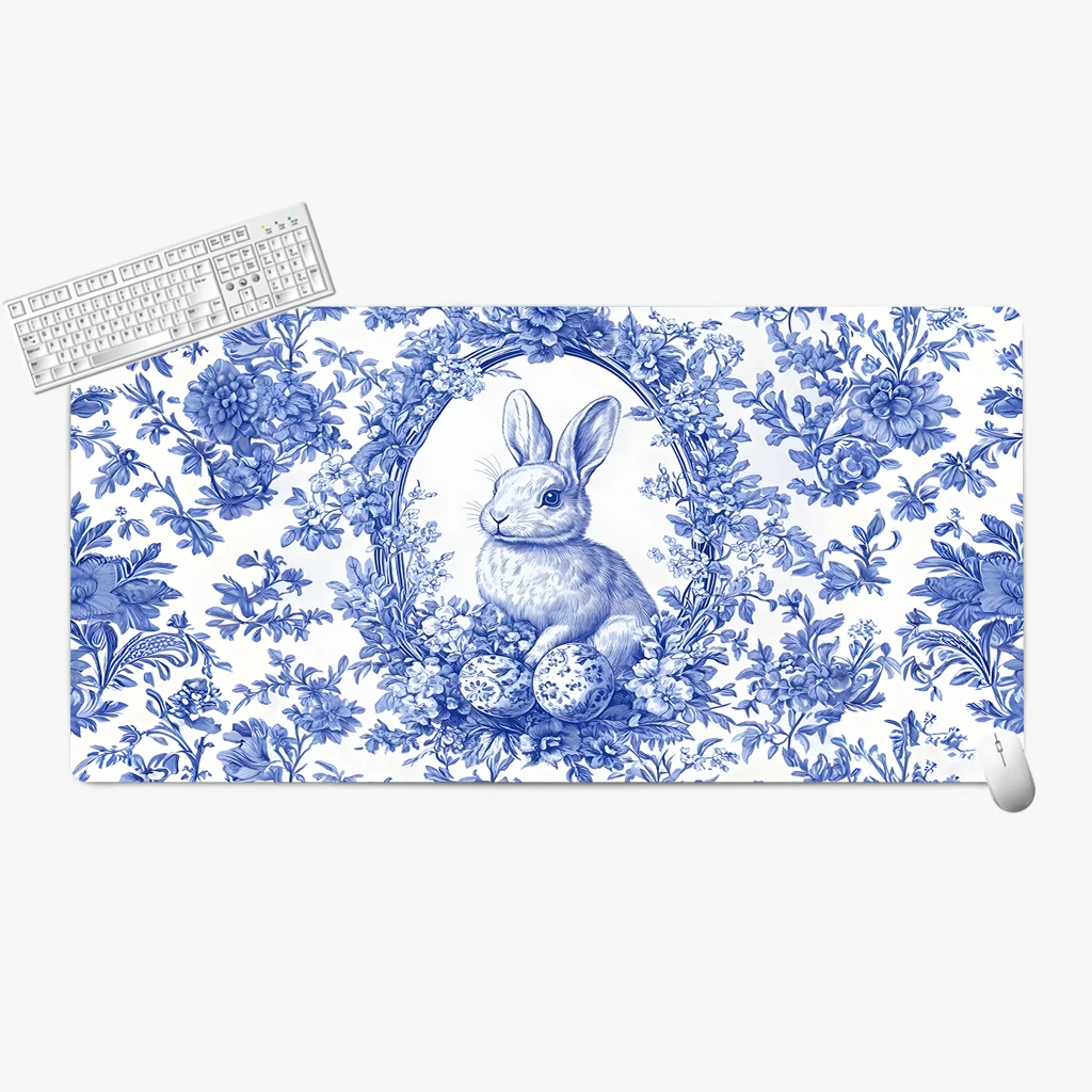 

Blue and white porcelain mouse pad rubber non-slip gaming pads laptop computer thick protective mats dirt and wear resistant mat