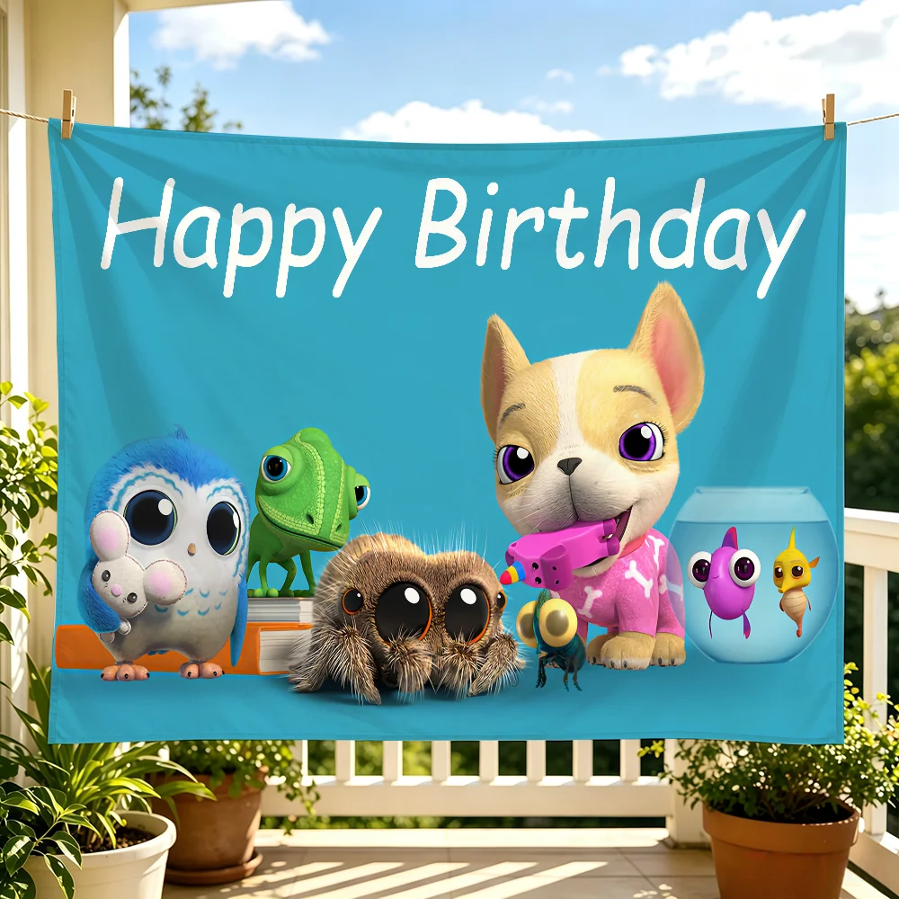Cartoon Cute Lucas the Spider flag Advertising Banner for Camping Decoration Outdoor & Garage Wall Hanging Decorations