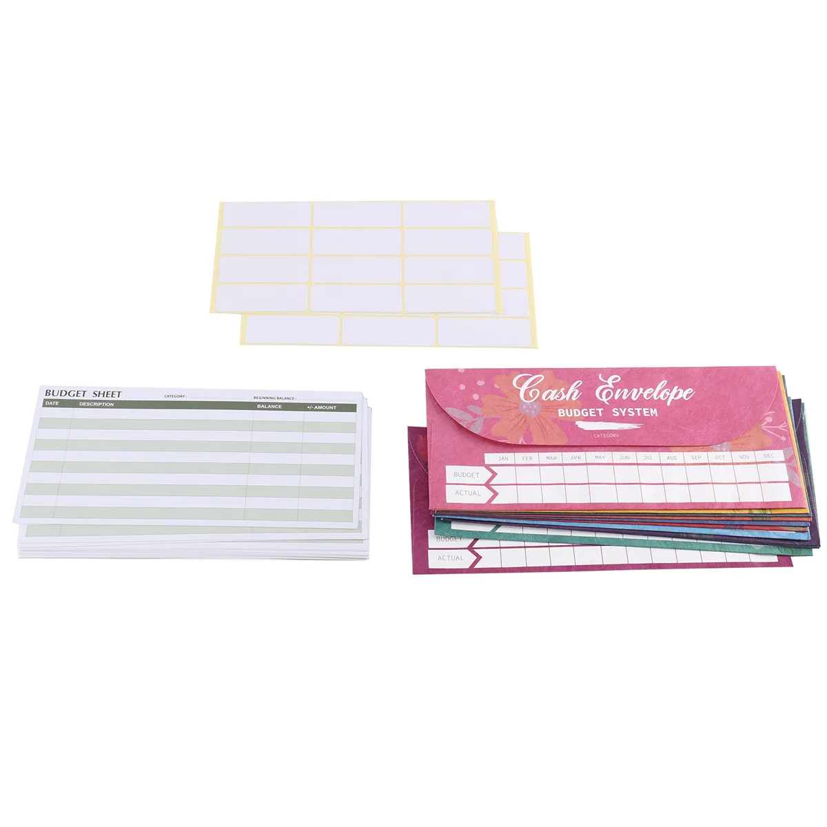 Cash Budget Envelopes for Cash System, Waterproof Money Envelopes for Cash Budgeting Plus Expense Tracking Budget Sheets