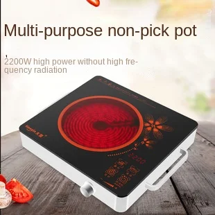 สมาร์ทเตาไฟฟ้าเซรามิคครัวเรือนผัด2200W เงียบเงียบความร้อนแม่เหล็กไฟฟ้าเตา Fire หม้อไอน้ำ