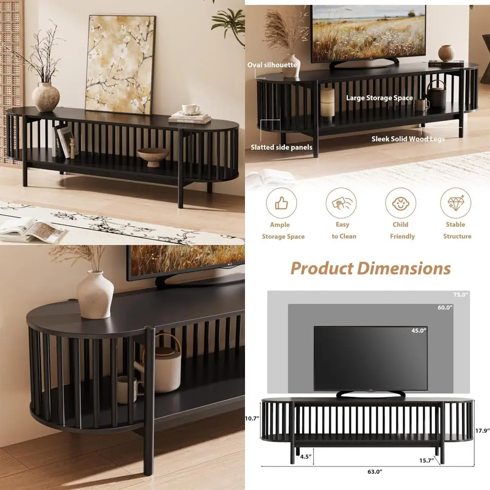 

Современная подставка под телевизор середины века для телевизоров с диагональю 55–65 дюймов — развлекательный центр с открытым хранилищем и медиаконсолью в японском и скандинавском стиле