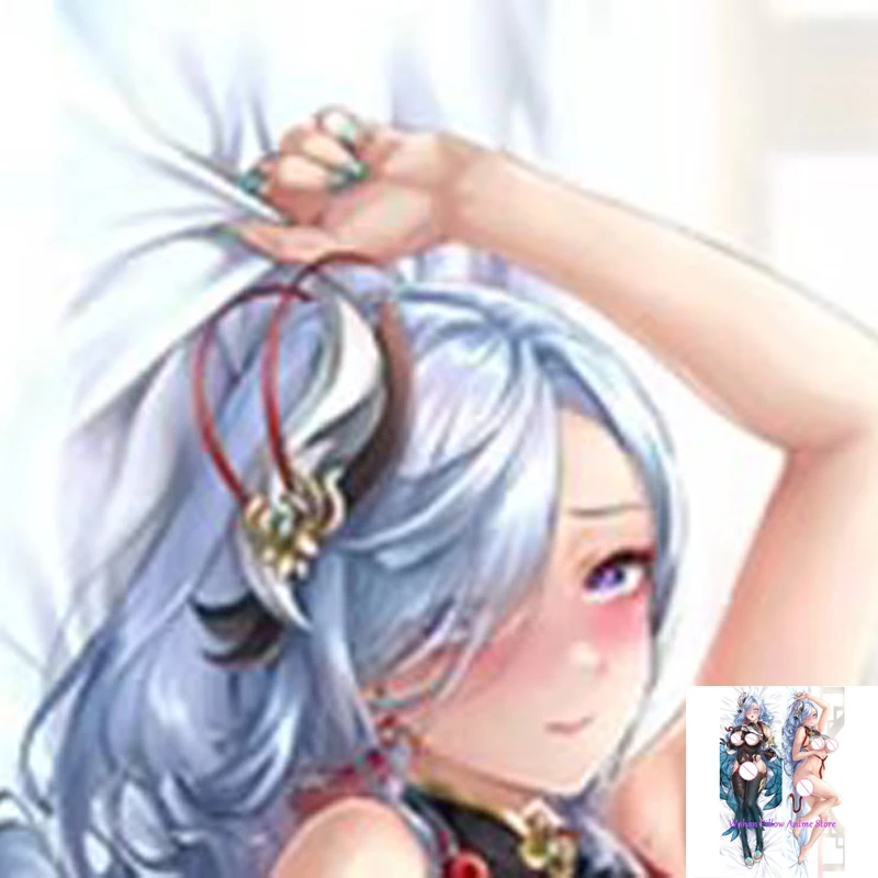 

Dakimakura Anime Pillow Cover Shenhe Double Sided Print Life-size Halloween Christmas Decoration