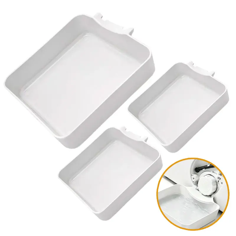 3PC Water Catch Box Washing Machine Drain Tray Leak Proof Pan for Drum Washer Floor Protection Washing Machine Drain Funnel Tray
