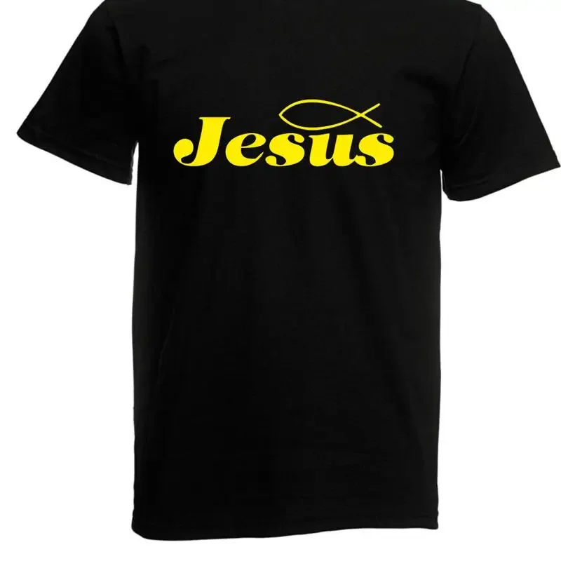 Mens T Shirt L Jesus Christ Fish L Size Up To 5XL