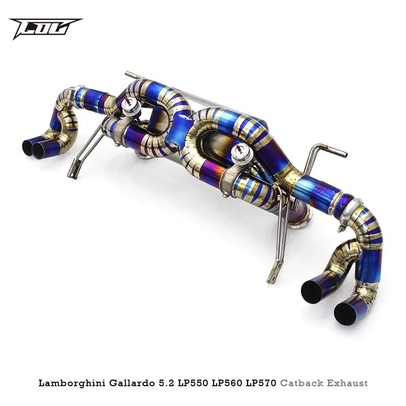 COC Catback Exhaust Pipe for Lamborghini Gallardo  LP550 LP560 LP570 5.2 2008-2016 Titanium High Performance Control Valve Exhau