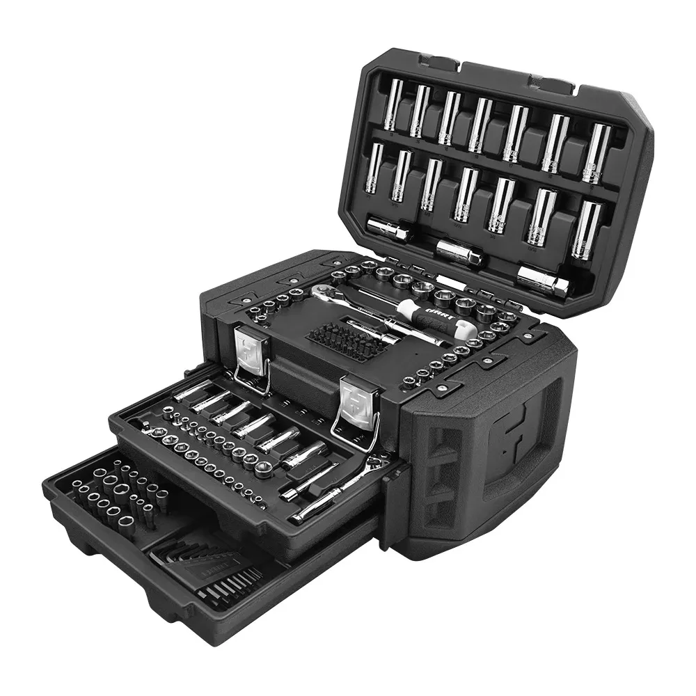 

Working Tool Box To Store Tools Chrome Finish Multiple Drive Mechanics Tool Set Bag Wheeled Organizer Storage Packaging