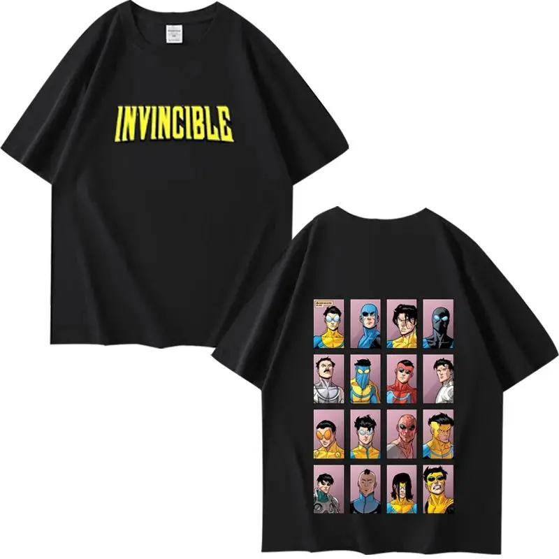 Y2K Fashion Kleidung Invincible Variant Grafik-T-Shirts Sommer-Print-Kleidung Lässige Mode Rundhals-T-Shirt Streetwear Unisex