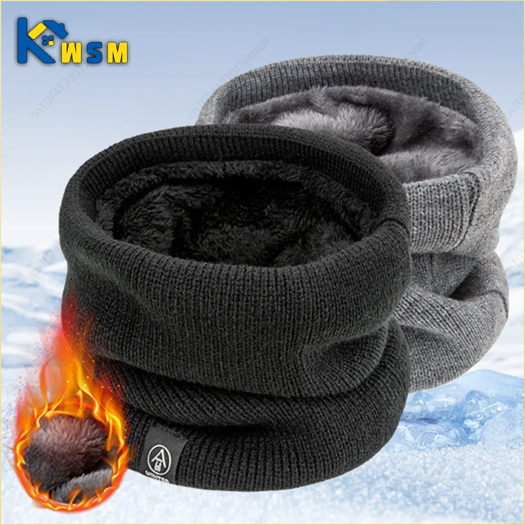 Inverno pescoço mais quente cachecol velo forrado à prova de vento gaiter isolamento térmico macio para homens mulheres halloween presente de natal acessório