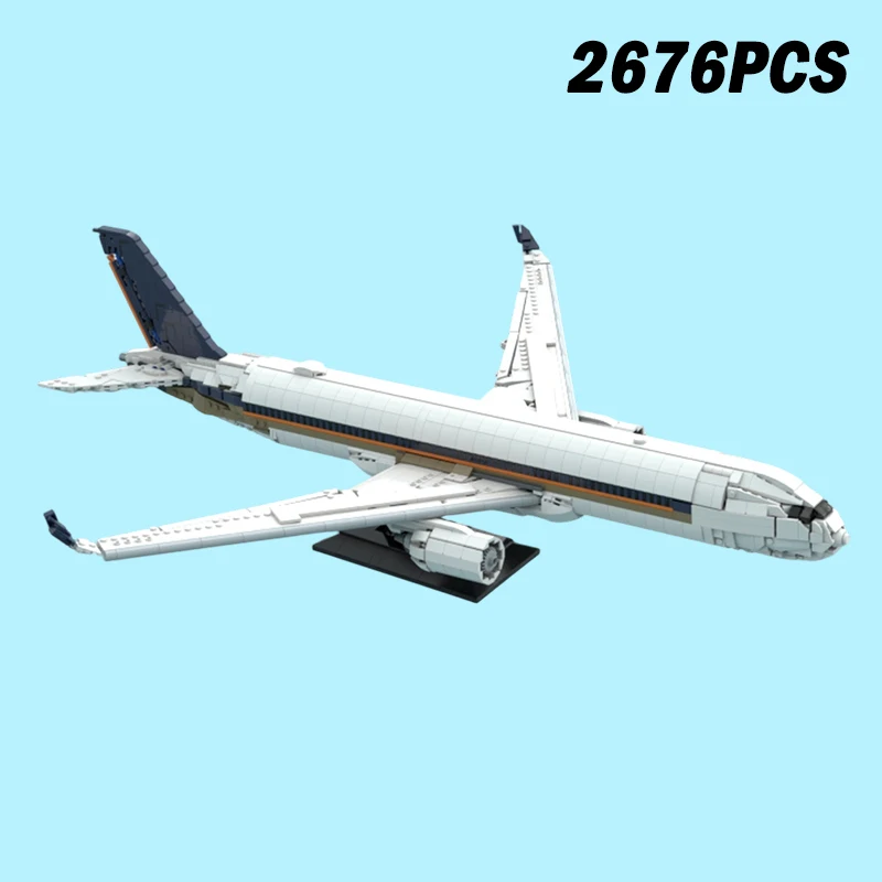 Airbus A350-900 Airlines Flugzeug Flugzeug Flugzeug Modell MOC Bausteine Ziegel Montage Spielzeug Geburtstag Geschenk Desktop Dekoration