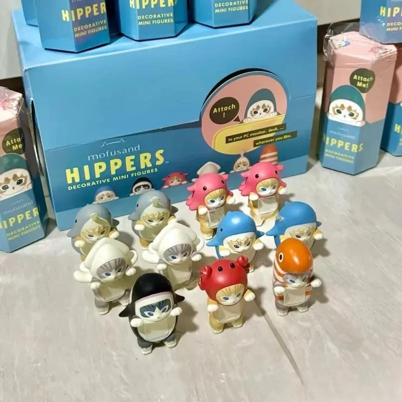 Kawaii Sonny Angel Mofusand Hippers Series Blind Box Action Figure Cute Doll Mystery Box Mobile Phone Car Decor Christmas Gift image 4