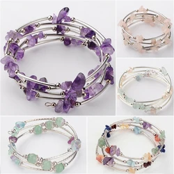 Unique Design Bracelet for Women Natural Crystal Stone Wrapped Bracelet Elegant Jewelry Gift Performance Clothing Accessories