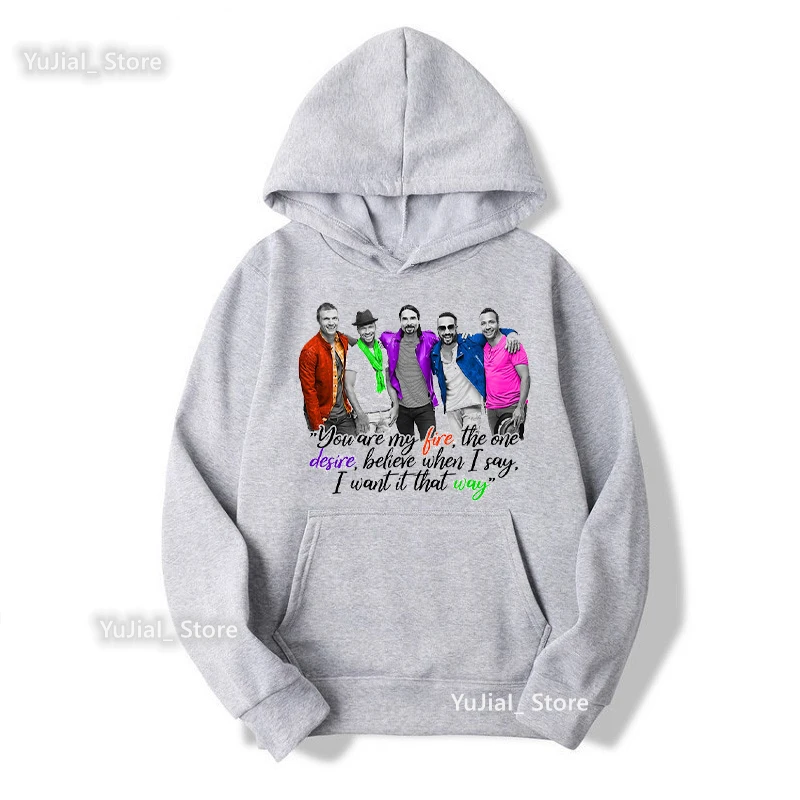 สีน้ำ Backstreet Boys กราฟิกพิมพ์หมวก Hoodies เพลงคนรักแฟชั่นเสื้อกันหนาว Femme เสื้อแขนยาว Streetwear