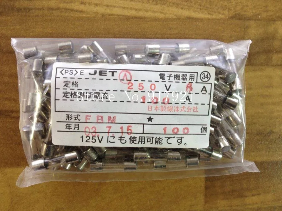 [ZOB] Imported Japanese JET FBM 5X20 6A 250V FUSE original micro glass  --200pcs/lot