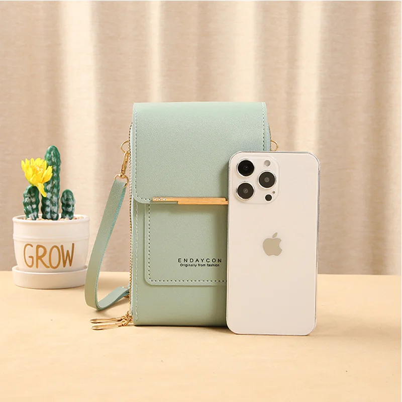

Luxury Soft Leather Crossbody Bag for Women Touch Screen Wallet Cell Phone Purse Strap Handbag Female Messenger Shoulder Bag