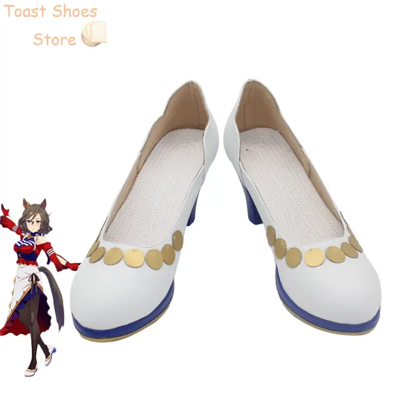 Game Pretty Derby Tap Dance City Cosplay Shoes Halloween Carnival Boots Cosplay Prop PU Leather Shoes Costume Prop