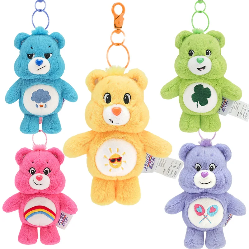 Miniso Care Bears 플러시 장난감 키체인, 미니 플러시 배낭 펜던트, 커플용 생일 선물용