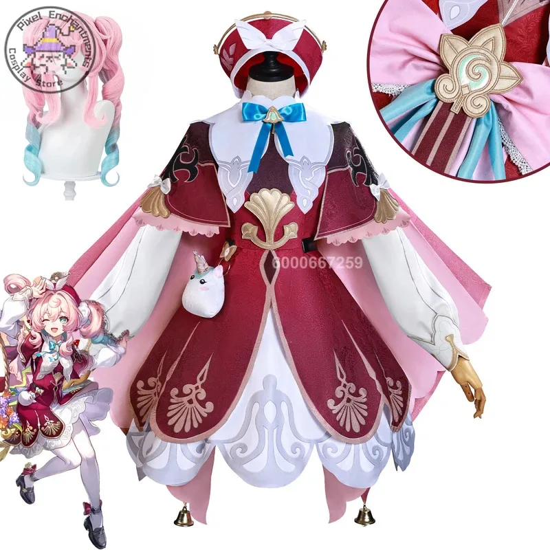 

Game Honkai: Star Rail Hyacine Cosplay Costume Anime Cute Lolita Dress Wig Full Set Uniform for Girls Women Comic Con Role Play