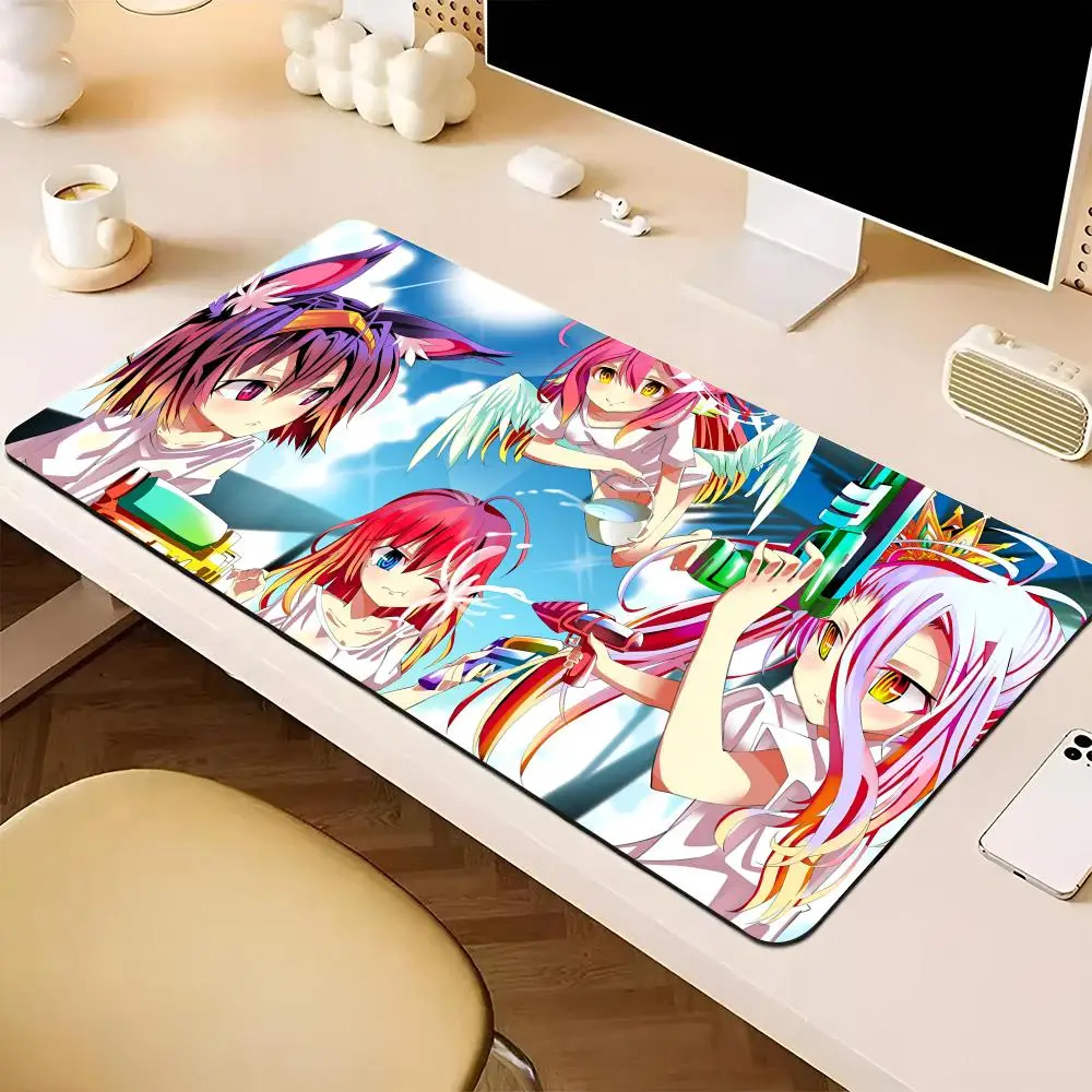 NO GAME NO LIFE Mouse Pad game teclado XXL Mouse Pad Large Computer Laptop Non-slip Keyboard Desk Mat Mousepad