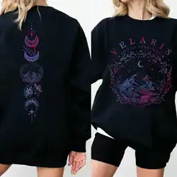 Basgiath War College 2-sided Sweatshirt Fourth Wing Comfort Gift for Book Lover Long Sleeve Fleece Sweatshirt Y2K Streetwear