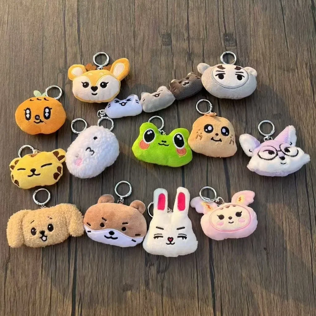 Kpop Plush Keyring Miniteen Face Charm Keychains Collectibles JEONGHAN WONWOO Idol Bag Pendant Kids Gift