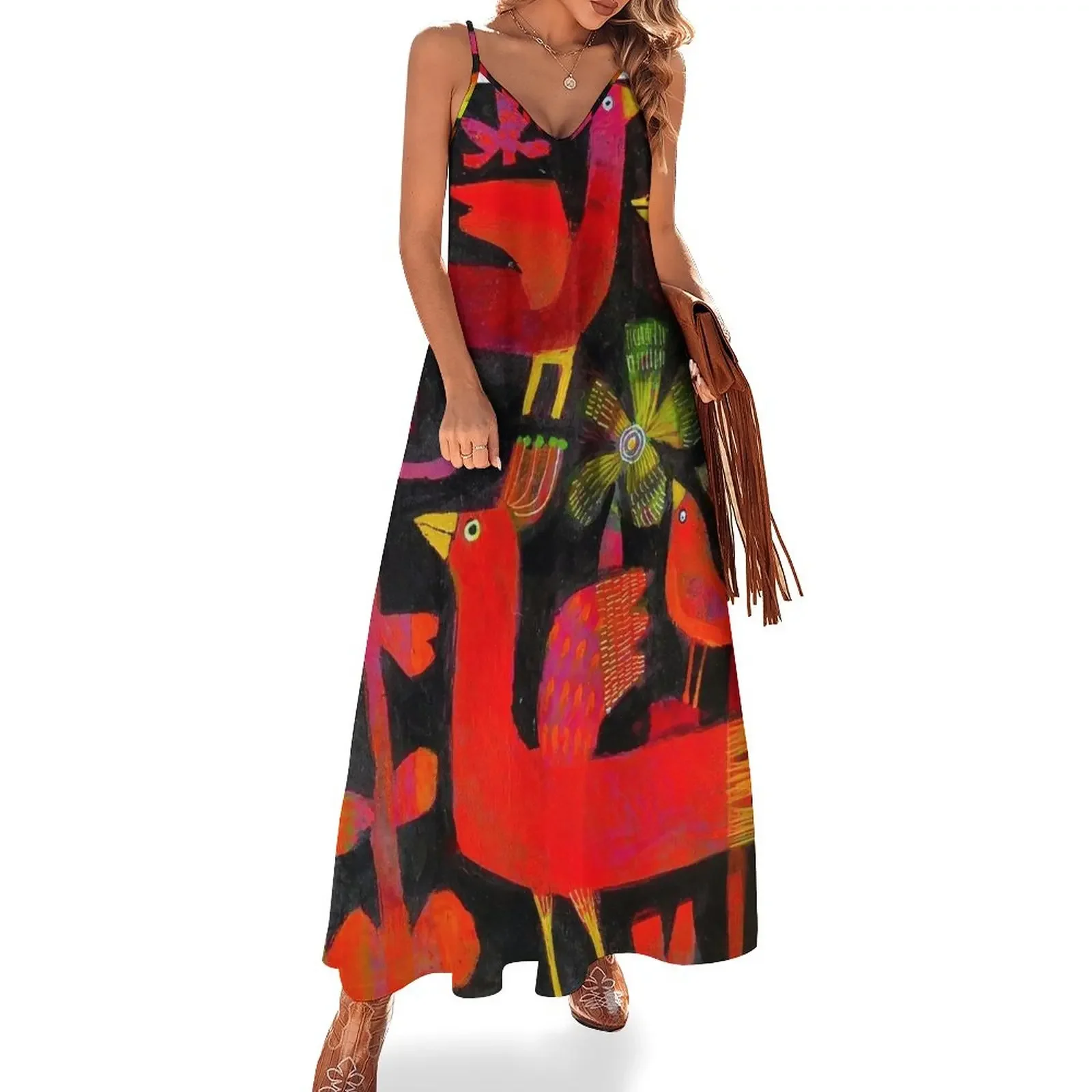 

Summer greens Sleeveless Dress Party dresses long dress women