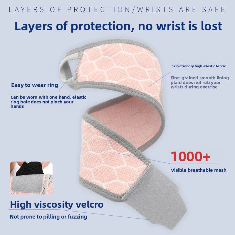 Adjustable Breathable Thumb Tendon Sheath Support Wrist Wrap Bandage for Badminton Sports Fitness with Protective Hand Strap