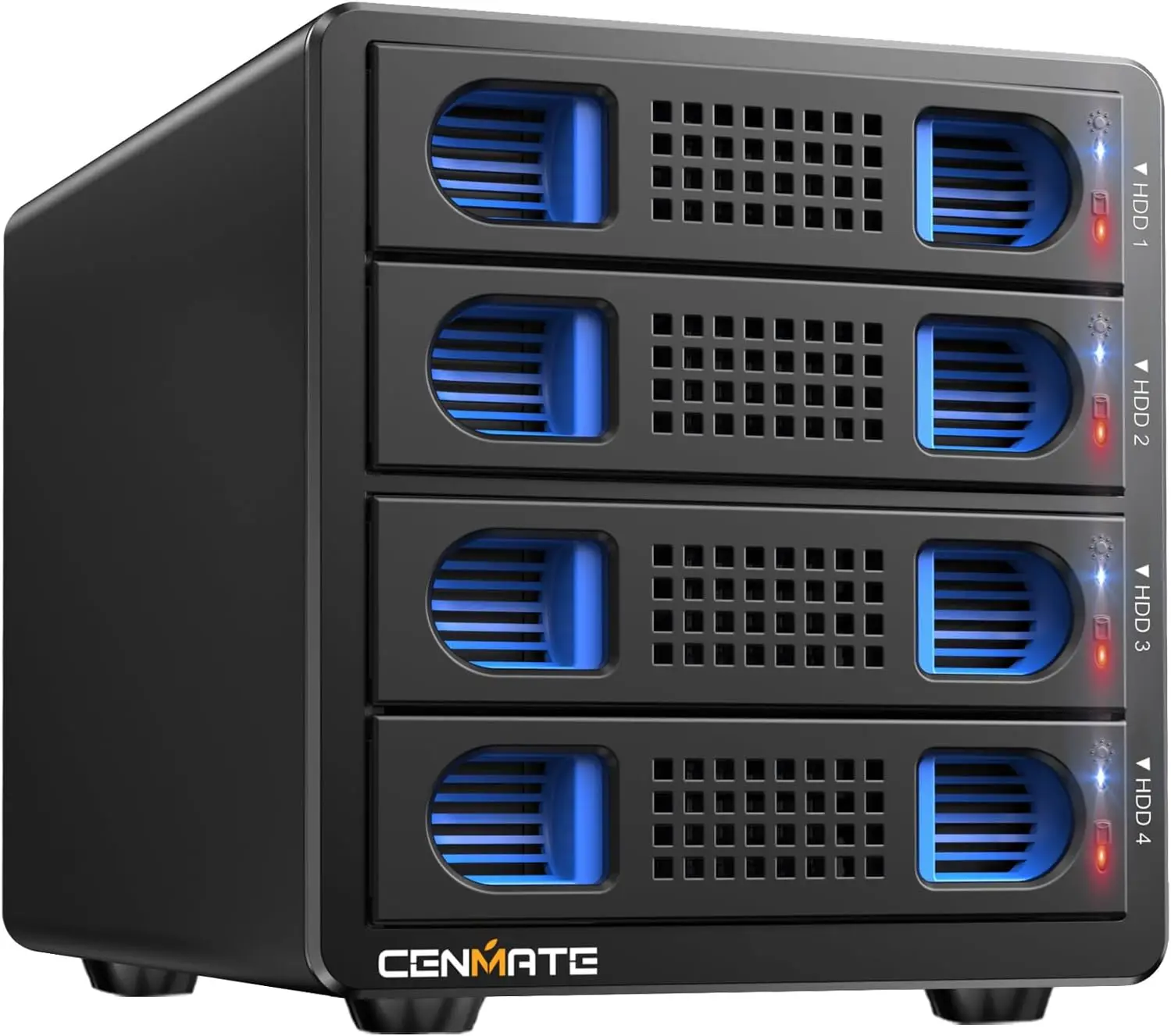 

Корпус для 4 жестких дисков 10 Гбит/с с охлаждающим вентилятором для SATA HDD/SSD 2.5"/3.5", USB A/C 3.2 Gen 2, с горячей заменой и безинструментальной установкой, DAS