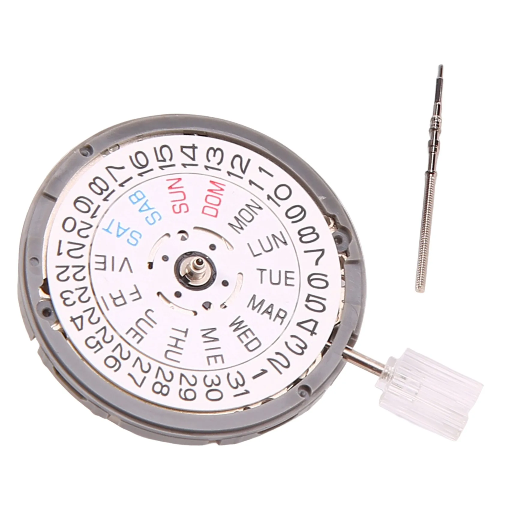 Automatic Movement NH36/NH36A Self-Winding Mechanical Quick Date/Day Setting 3.8 O'Clock Crown 24 Jewels White