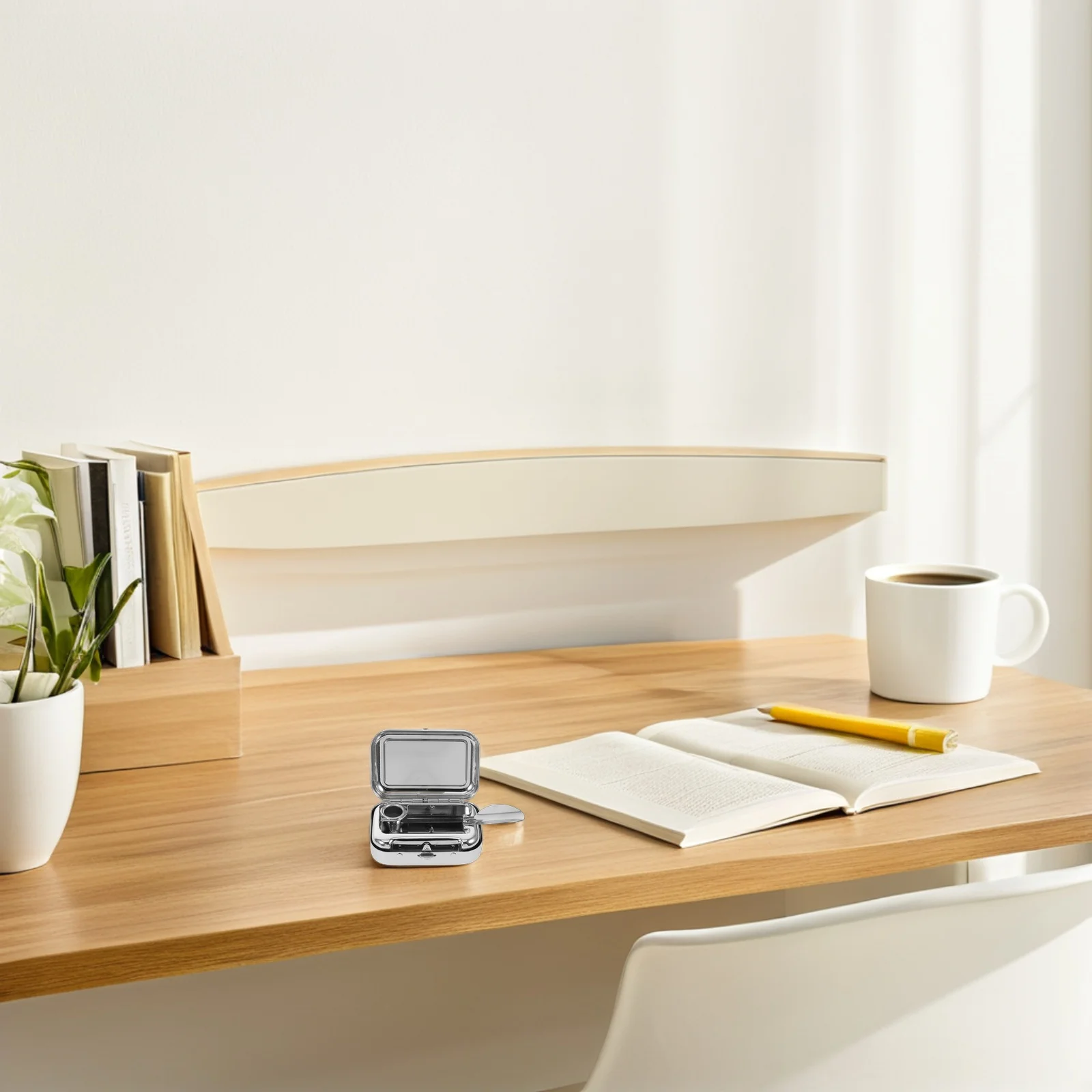 

Stainless Steel Mini Portable Pocket Windproof Compact Lightweight Sealed Car Home Office Outdoor Use Travel Hanging Small