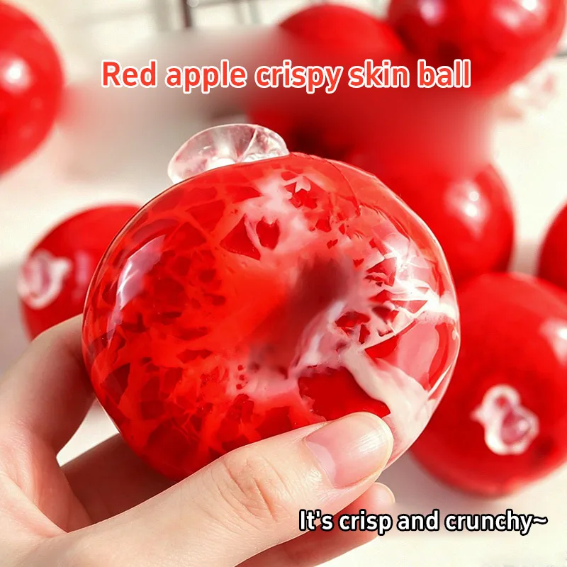 Red Green Apples Squishy Pinch Asmr Sensory Decompression Extrusion Pressure Ball Slow Rebound Soft Office Home Decor Adult Gift