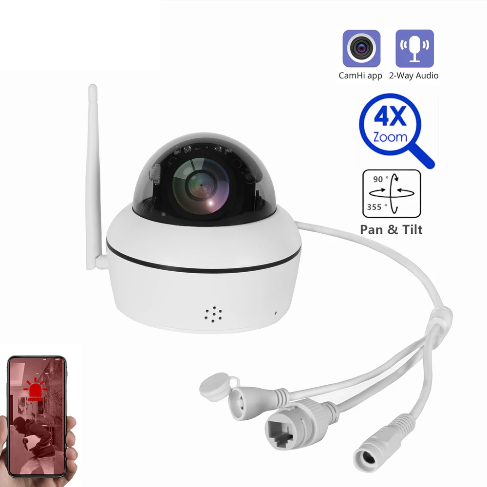 

Camhi Pro 5MP PTZ Speed Camera Outdoor WIFI Video Surveillance Two Ways AUDIO Speed Dome Wireless Security IP Camera Waterproof