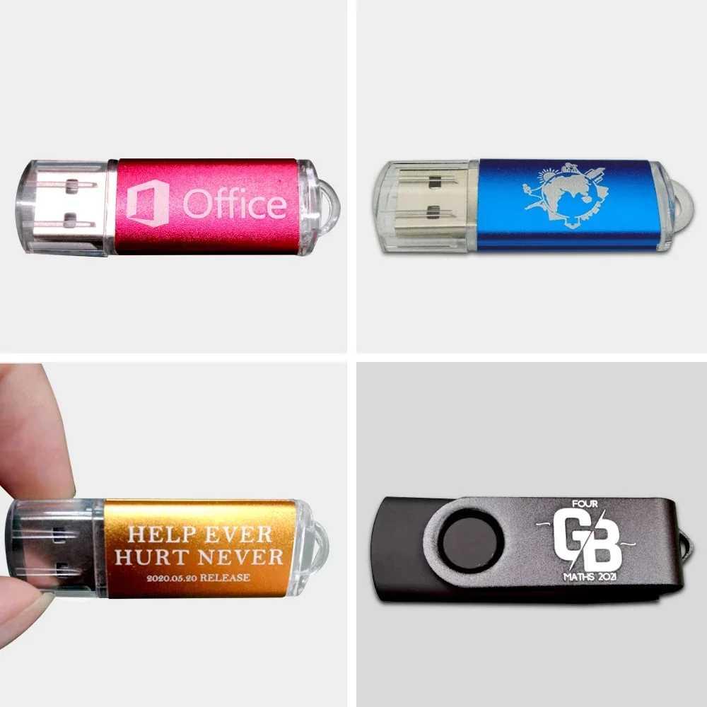 USB 100 sztuk dyski typu Flash 64GB 32GB TYPE-C metalu 16GB USB 2.0 8GB czarny 4GB Pendrive Pendrive darmowa własne Logo prezent biznesowy