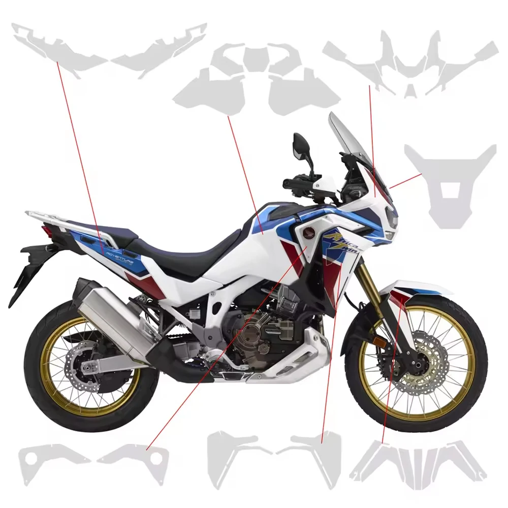 For Honda CRF1100L CRF 1100 L Africa Twin Adventure Sports 2020-23 TPU Paint Protection Flim CRF 1100L Adv PPF Transparent Flim