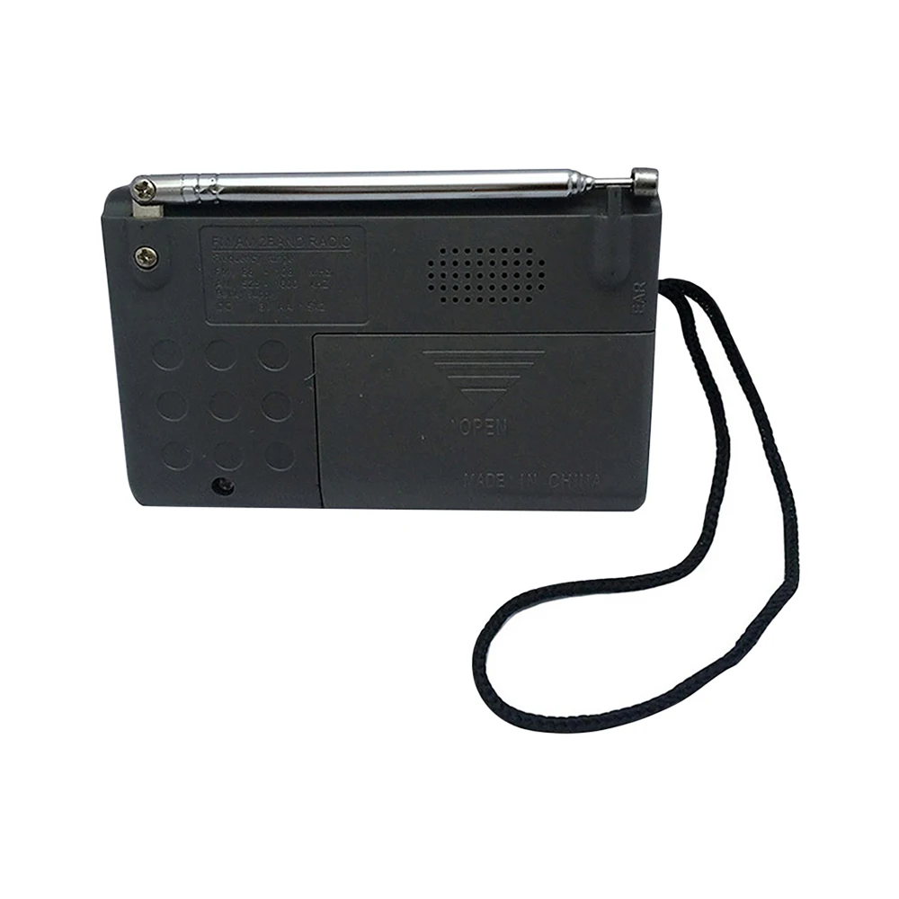 BC-R119 AM FM راديو محمول ثنائي النطاق يعمل بالبطارية مكبر صوت مدمج مشغل موسيقى راديو محمول صغير للجري والمشي
