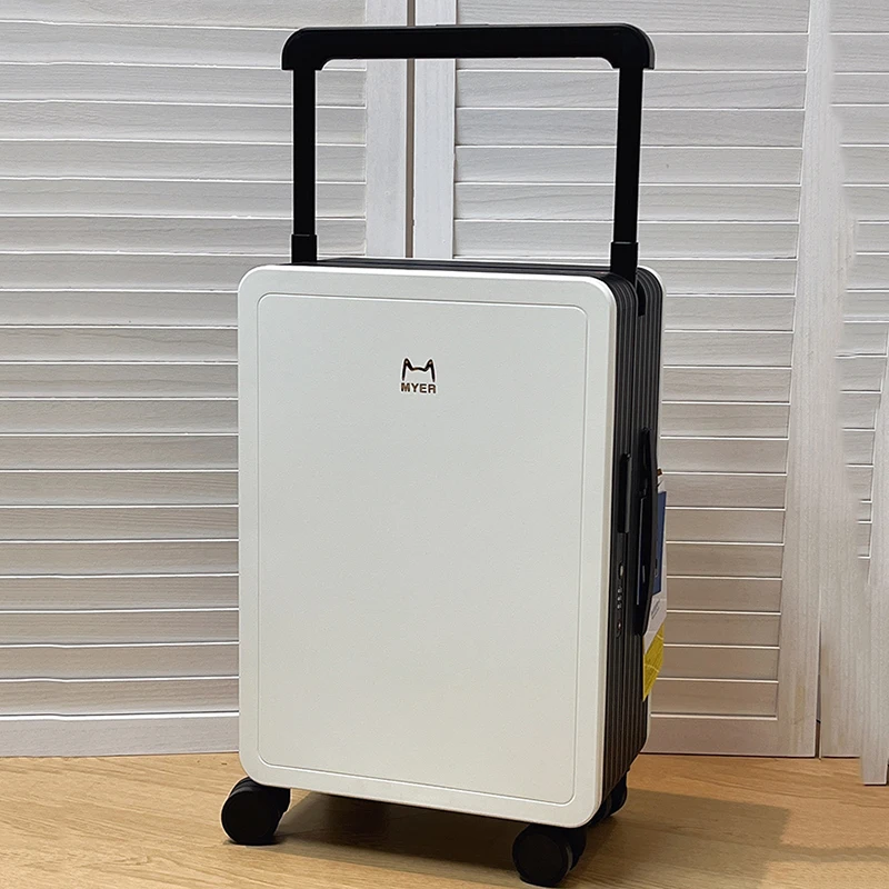 High appearance horizontal wide pull rod suitcase Exit PC code case Silent universal wheel luggage 20 inch boarding case strong