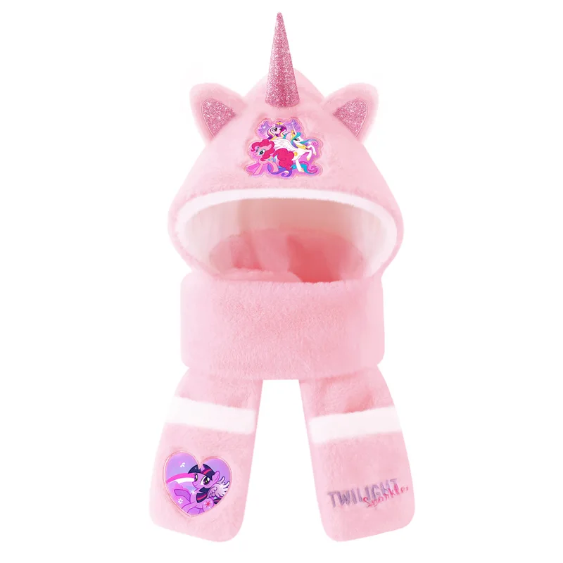 Miniso Children's Hat Scarf Gloves Little Pony Girl Winter Hood Girl Winter Princess Girl