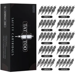 DMTATTOO 50PCS Mixed Tattoo Needles 0.3/0.35mm Professional Disposable Safety Makeup Cartridges Tattoo Supplies RL/RS/RM/M1