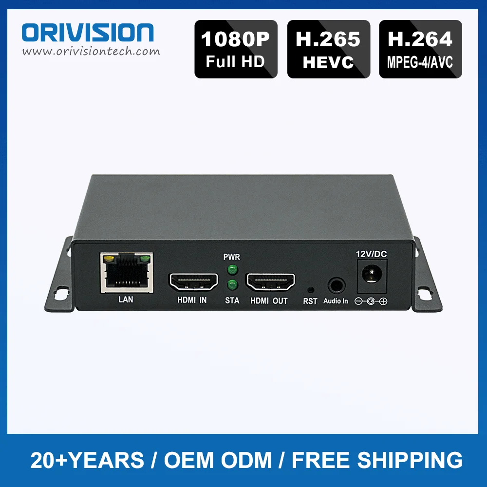 

ORIVISION H.265/264/MJPEG Ultra Mini HDMI 1080P Video Encoder with HDMI loopout, HTTP, RTSP, RTMP/RTMPS, SRT