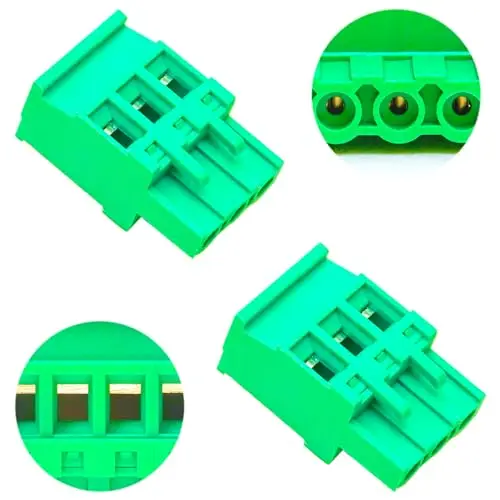 

5.0mm Phoenix Connector 3 Pin, Green PCB Screw Terminal Block Connector Screw Connection (4Pcs 5.0M-ZK-3P)