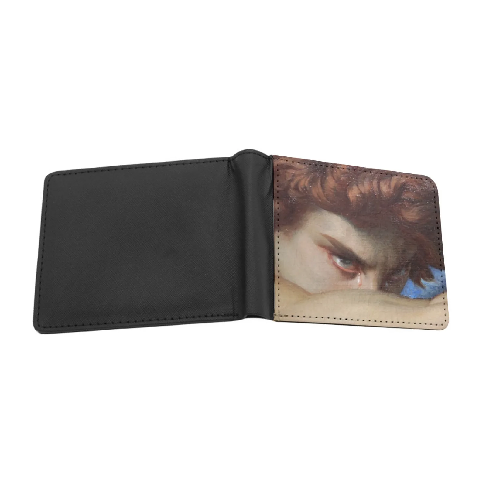 Angel Personalized Men's Leather Wallet Credit Card Pouch Purse Angel Alexandre Cabanel Angel Lucifer Satan Jbnplybk